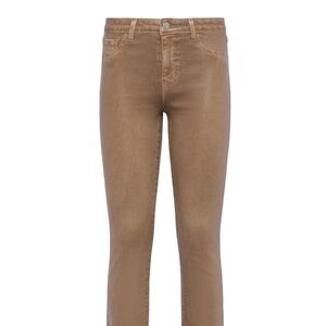L’Agence Coated skinny Jeans in Rye (latte color) size 28 stretchy